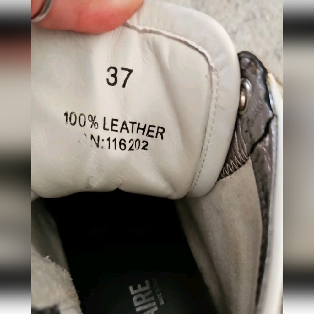 Zadig & Voltaire Womens White Leather ZV1747 High Flash Sneakers 37 - Picture 4 of 16